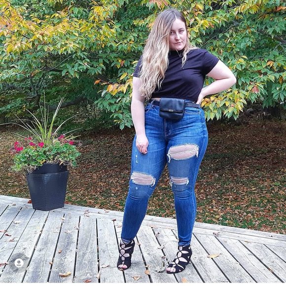 Highwasited ripped blue jean American eagle - Picture 3 of 3